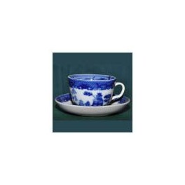 Ceramic Blue Willow Cup/Saucer