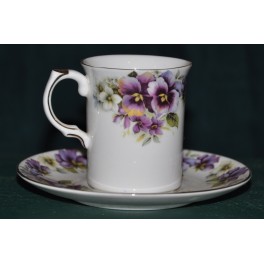Demitasse Allyn Nelson Pansy Cup/Saucer